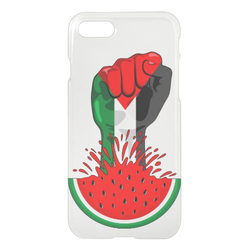 Palestine resistance fist on Watermelon Symbol of  iPhone SE87 Case