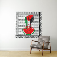 Palestine resistance fist on Watermelon