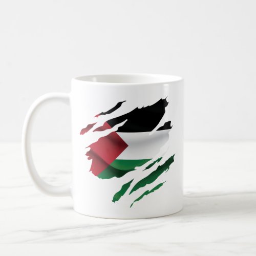 Palestine ripped pride Flag T_Shirt Throw Pillow Coffee Mug