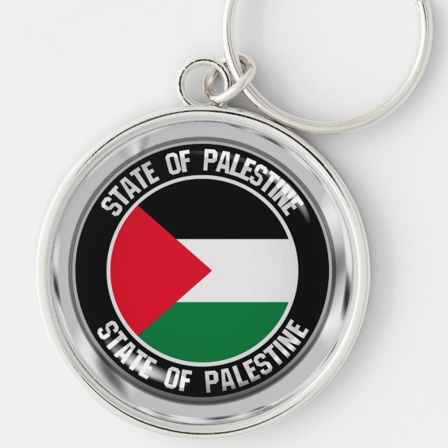 Palestine Round Emblem Keychain (Front)