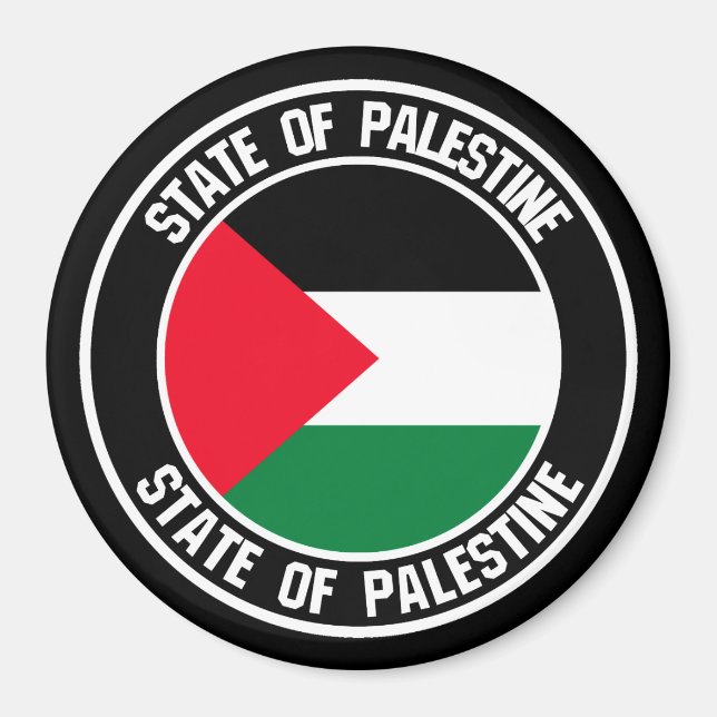 Palestine Round Emblem Magnet (Front)