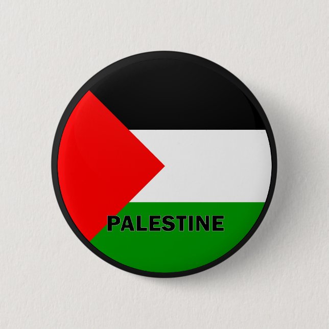Palestine Roundel quality Flag Button (Front)