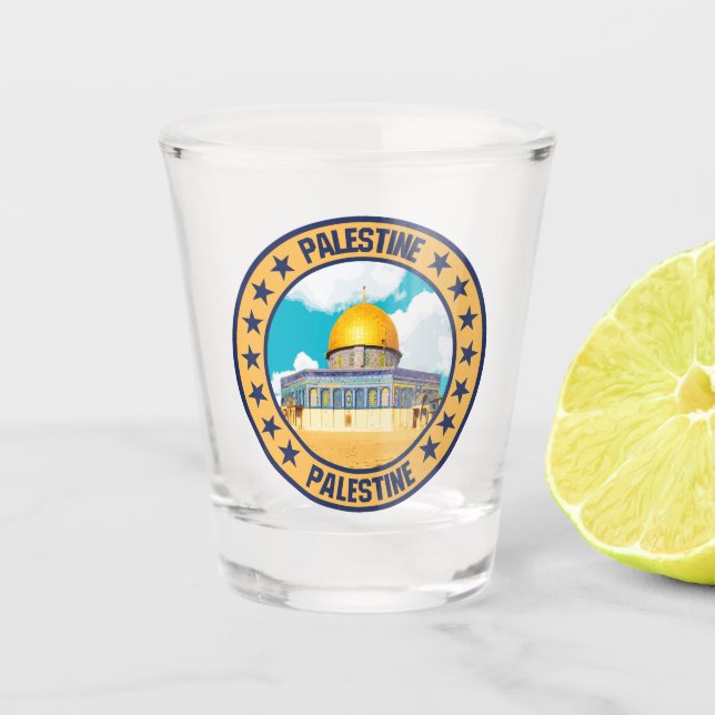 Palestine                                          shot glass (Front)