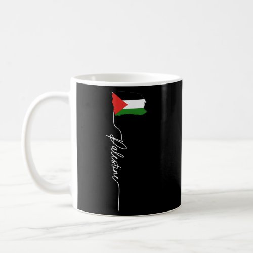 Palestine Signature Flag Elegant Patriotic Palesti Coffee Mug