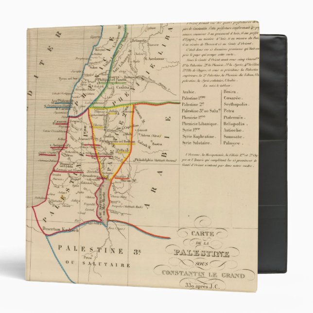 Palestine sous Constantin le Grand, 330 apres JC 3 Ring Binder (Front/Inside)
