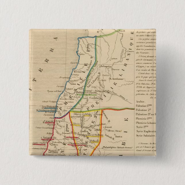 Palestine sous Constantin le Grand, 330 apres JC Pinback Button (Front)