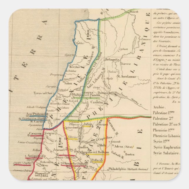 Palestine sous Constantin le Grand, 330 apres JC Square Sticker (Front)