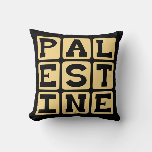 Palestine, Sovereign State in Asia Throw Pillow (Front)
