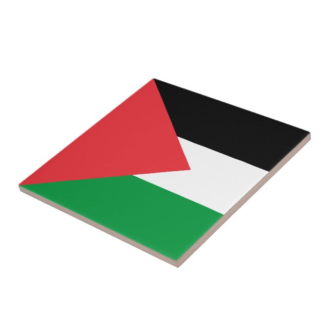 Palestine state flag ceramic tile (Side)