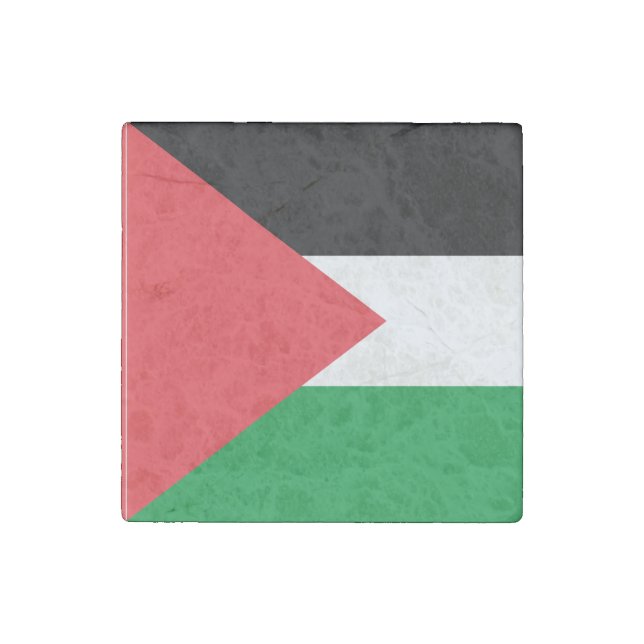 Palestine state flag stone magnet (Front)