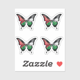 Palestine Swallowtail Butterfly Flag Sticker