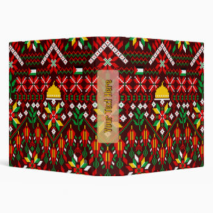 Palestine Tatreez Traditional Embrodery 3 Ring Binder