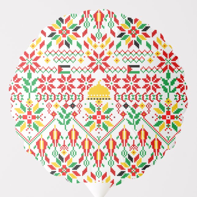 Palestine Tatreez Traditional Embrodery Balloon (Front)