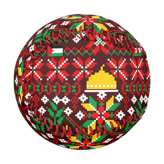 Palestine Tatreez Traditional Embrodery Baseball (Front Left)