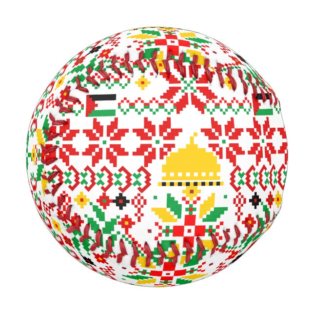 Palestine Tatreez Traditional Embrodery Baseball (Front Left)