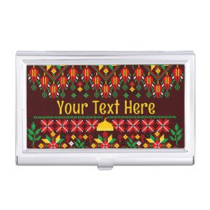 Palestine Tatreez Traditional Embrodery Business Card Case