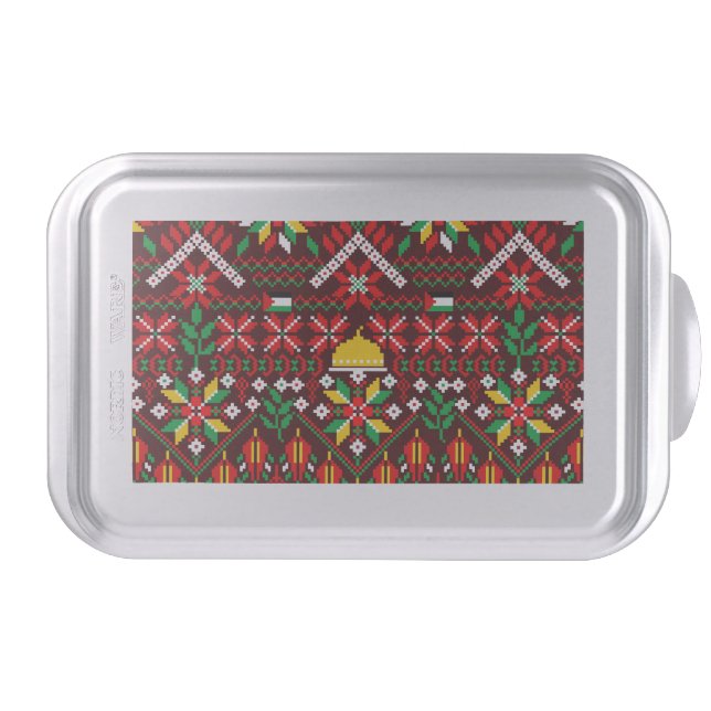 Palestine Tatreez Traditional Embrodery Cake Pan (Front)