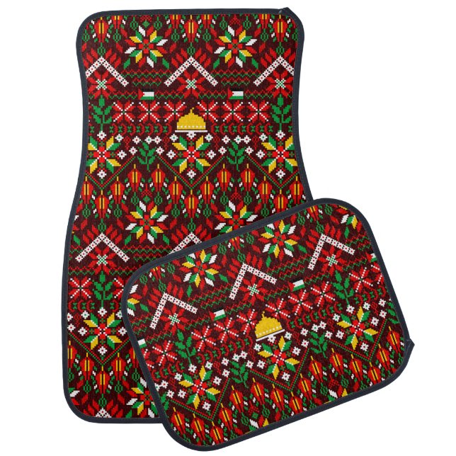 Palestine Tatreez Traditional Embrodery Car Floor Mat (Set)