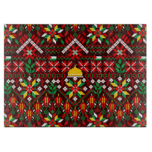 Palestine Tatreez Traditional Embrodery Cutting Board