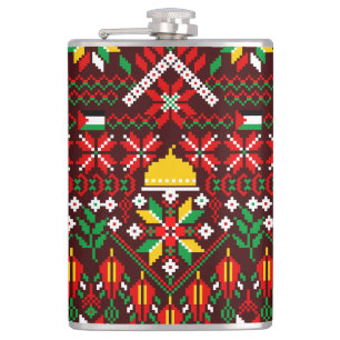Palestine Tatreez Traditional Embrodery Flask