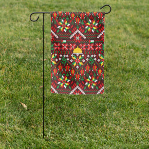 Palestine Tatreez Traditional Embrodery Garden Flag