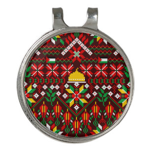 Palestine Tatreez Traditional Embrodery Golf Hat Clip