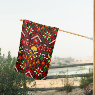 Palestine Tatreez Traditional Embrodery House Flag