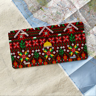 Palestine Tatreez Traditional Embrodery License Plate