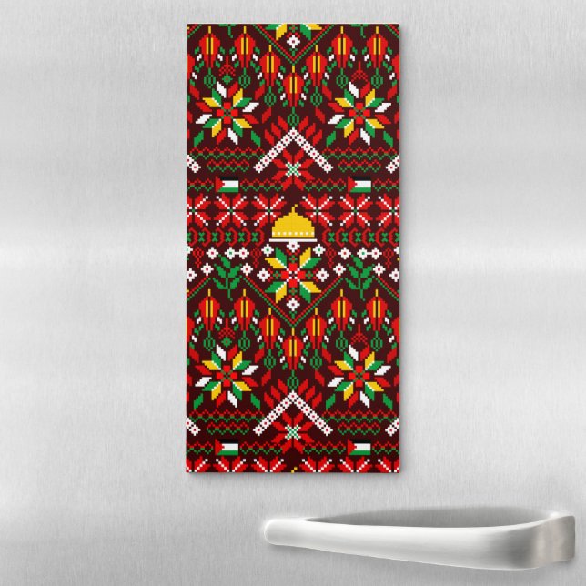 Palestine Tatreez Traditional Embrodery Magnetic Notepad (In Situ)