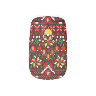Palestine Tatreez Traditional Embrodery Minx Nail Art