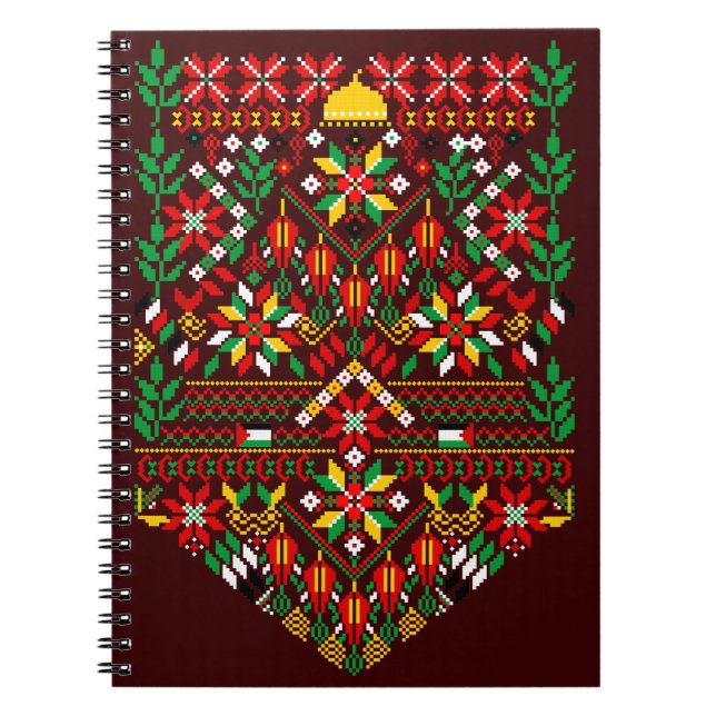 Palestine Tatreez Traditional Embrodery Notebook (Front)