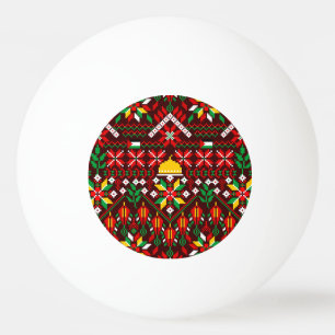 Palestine Tatreez Traditional Embrodery Ping Pong Ball