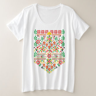 Palestine Tatreez Traditional Embrodery Plus Size T-Shirt