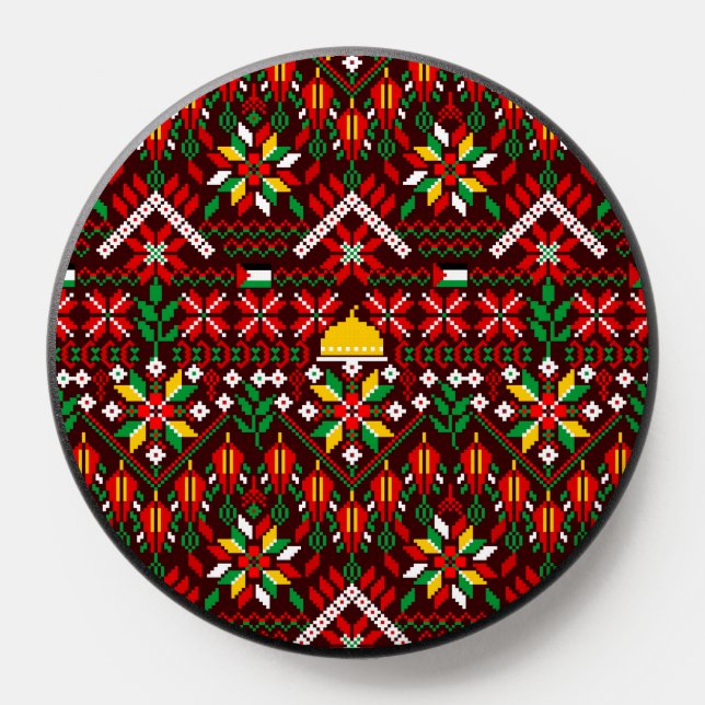 Palestine Tatreez Traditional Embrodery PopSocket (Popsocket)