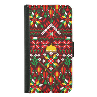 Palestine Tatreez Traditional Embrodery Samsung Galaxy S5 Wallet Case