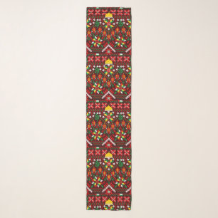 Palestine Tatreez Traditional Embrodery Scarf