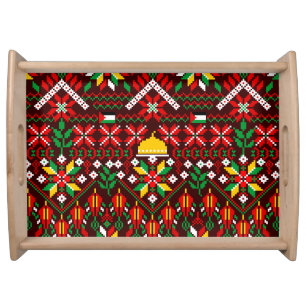 Palestine Tatreez Traditional Embrodery Serving Tray