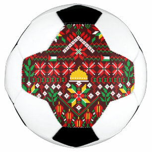 Palestine Tatreez Traditional Embrodery Soccer Ball