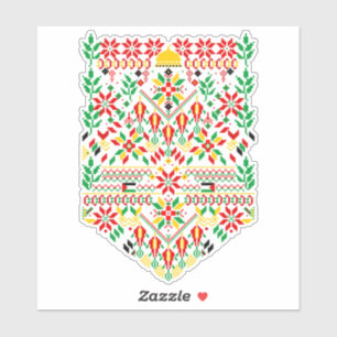 Palestine Tatreez Traditional Embrodery Sticker