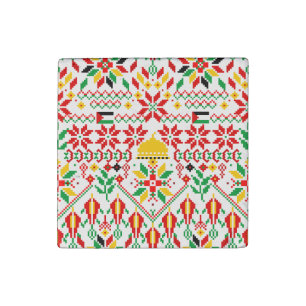 Palestine Tatreez Traditional Embrodery Stone Magnet
