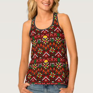 Palestine Tatreez Traditional Embrodery Tank Top