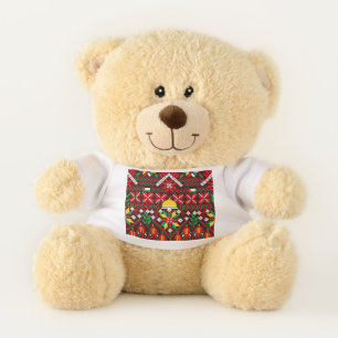 Palestine Tatreez Traditional Embrodery Teddy Bear