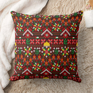 Palestine Tatreez Traditional Embrodery Throw Pillow
