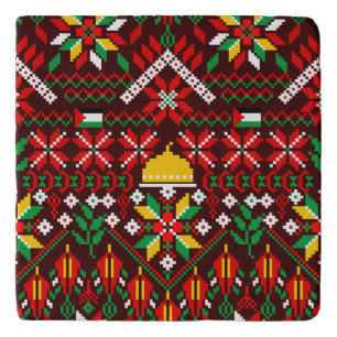 Palestine Tatreez Traditional Embrodery Trivet