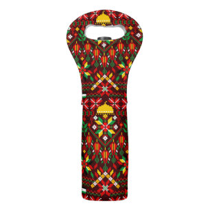 Palestine Tatreez Traditional Embrodery Wine Bag