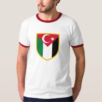 Palestine & Turkiye Flag T-shirt by GrooveMaster at Zazzle