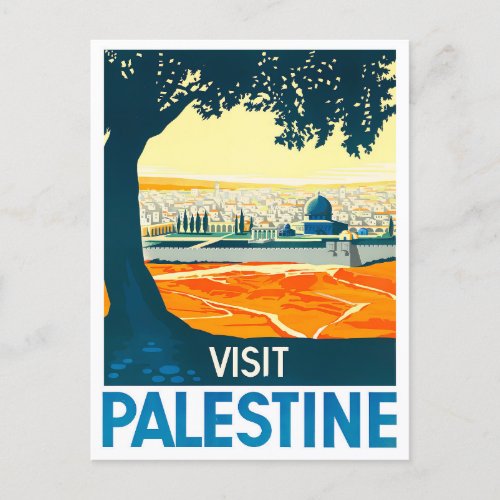 Palestine vintage travel postcard