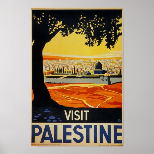 Palestine Vintage Travel Poster 