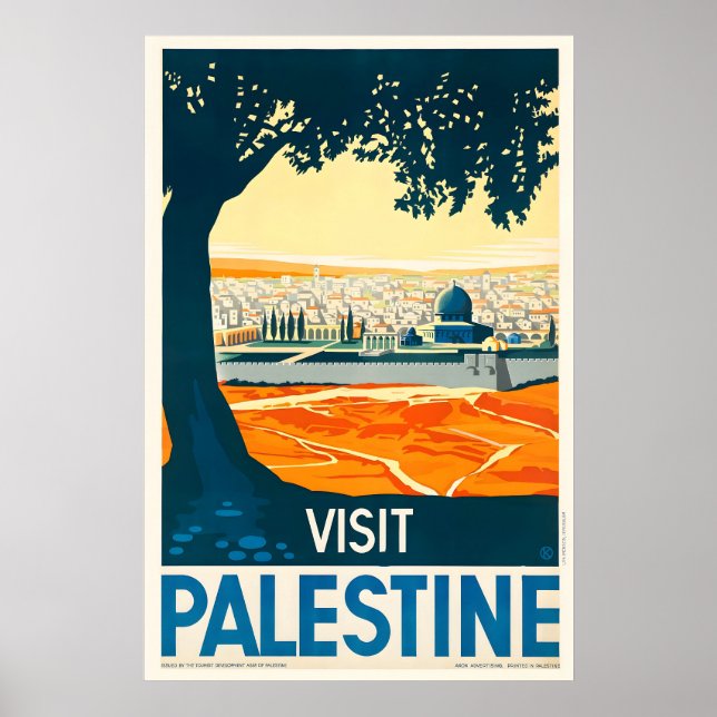 Palestine Vintage Travel Poster Print (Front)
