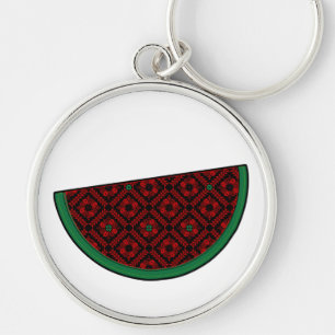 Palestine watermelon Embroidery red tatreez Keychain